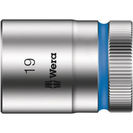 Zásuvka 1/2 in pohon 19 mm 6 bodů Šestihran, celková délka: 37.0 mm Wera