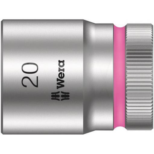 Zásuvka 1/2 in pohon 20 mm 6 bodů Šestihran, celková délka: 37.0 mm Wera