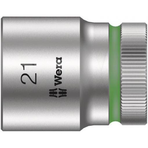 Zásuvka 1/2 in pohon 21 mm 6 bodů Šestihran, celková délka: 37.0 mm Wera