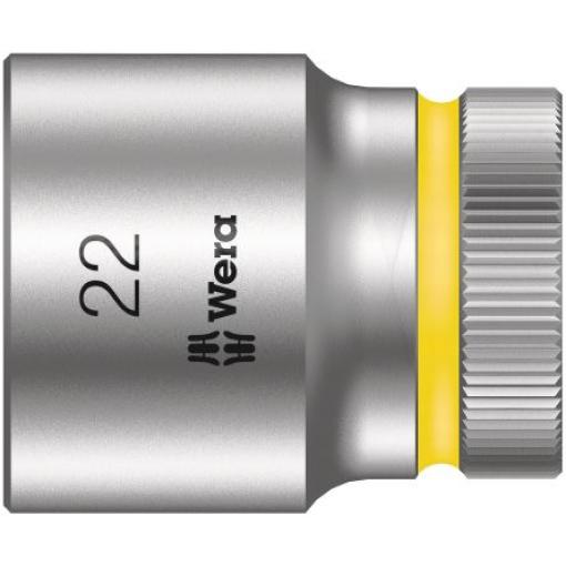 Zásuvka 1/2 in pohon 22 mm 6 bodů Šestihran, celková délka: 37.0 mm Wera
