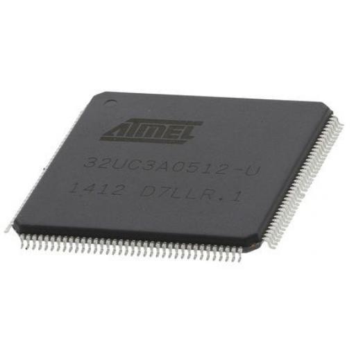 Microchip Mikrokontrolér AT32UC3A0512-ALUT 32 bit, standard: AEC-Q100 AVR32 66 MHz 512kB Blesk 64 kB RAM, počet kolíků: