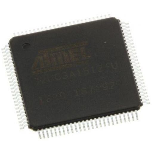 Microchip Mikrokontrolér AT32UC3A1512-AUT 32 bit, standard: AEC-Q100 AVR32 66 MHz 512kB Blesk 64 kB RAM, počet kolíků: