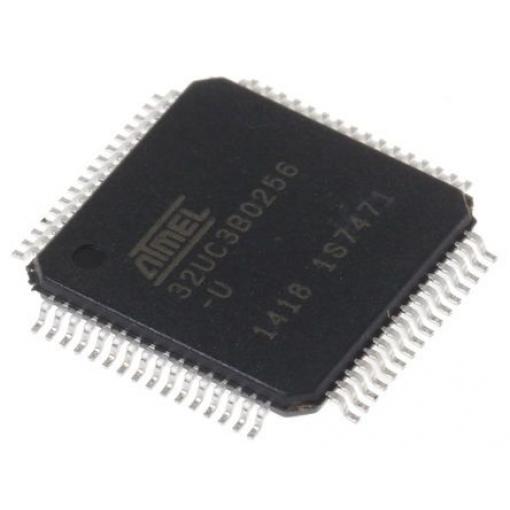 Microchip Mikrokontrolér AT32UC3B0256-A2UT 32 bit AVR32 60 MHz 256kB Blesk 32 kB RAM, počet kolíků: 64 kolíkový, TQFP