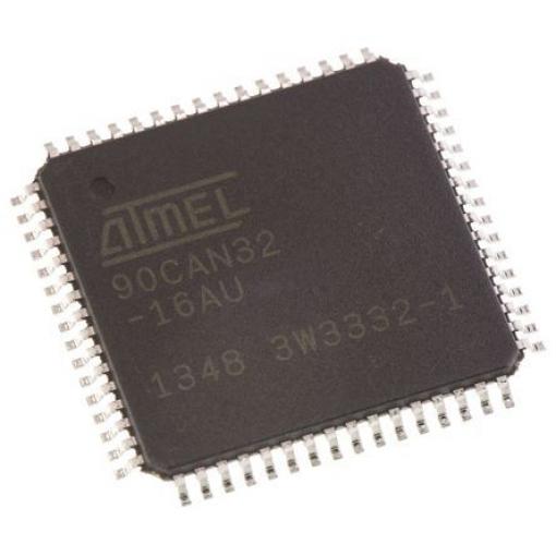 Microchip Mikrokontrolér AT90CAN32-16AU 8 bit AVR 16 MHz 32kB Blesk 2 kB RAM, počet kolíků: 64 kolíkový, TQFP