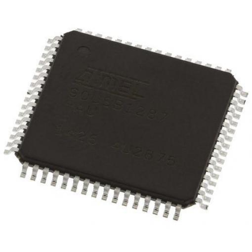Microchip Mikrokontrolér AT90USB1287-AU 8 bit AVR 16 MHz 128kB Blesk 8 kB RAM, počet kolíků: 64 kolíkový, TQFP