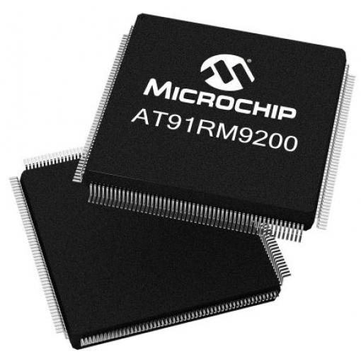 Microchip Mikrokontrolér AT91RM9200-QU-002 32 bit ARM920T 180 MHz 128kB Blesk 16 kB RAM, počet kolíků: 208 kolíkový,