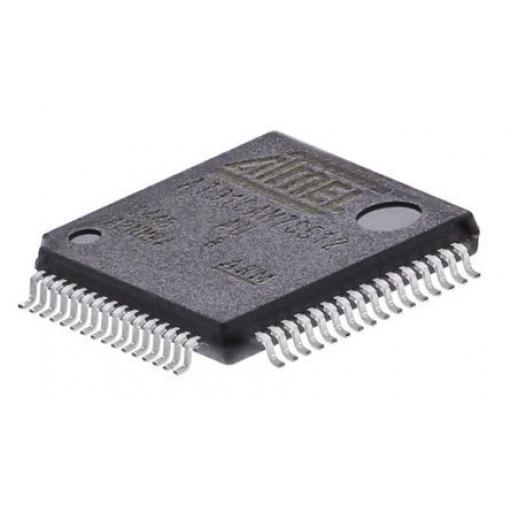 Microchip Mikrokontrolér AT91SAM7S512B-AU 32 bit ARM7TDMI 55 MHz 512kB Blesk 64 kB RAM, počet kolíků: 64 kolíkový, LQFP