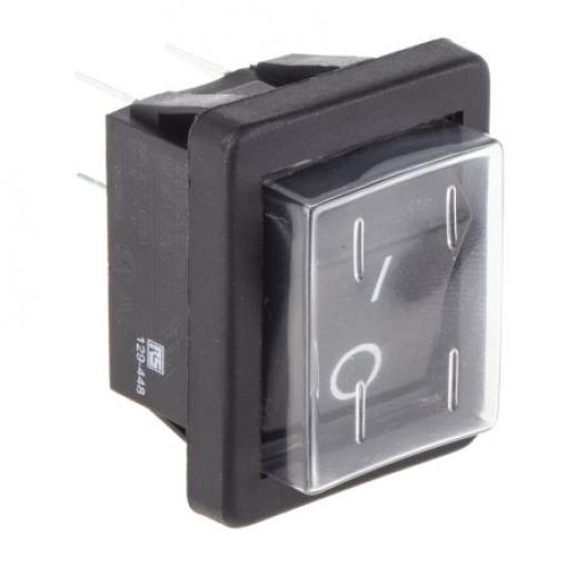 Arcolectric (Bulgin) Ltd Kolébkový spínač IP67, IP54 Zap-vyp, barva ovladače: Černá DPST Panel Zap-vyp 16 A