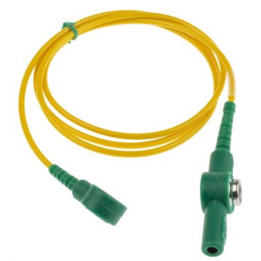 RS PRO Zemnicí kolík s vodičem ESD 10mm kolík, 10 mm zástrčka (svírka) Vyhovuje normě EN 61340-5-1 Banánkový konektor s