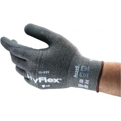 Ansell Pracovní rukavice ANSI ABR 4, ANSI Cut Level 2 Šedá Ano Nylon Ano Ano 10 HyFlex 11-531 Nitril