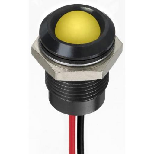 Indikátor pro montáž do panelu Prominentní barva Žlutá Olověný drát, 1.8 V dc, 3.3 V dc RS PRO, IP67