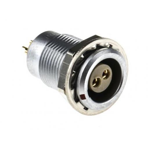 Kulatý konektor, počet kontaktů: 2, Montáž do panelu, velikost: 10 mm LEMO, pohlaví kontaktu: Vnitřní, orientace těla: