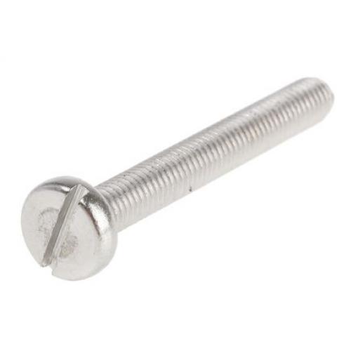RS PRO Šroub s nízkou půlkulovou hlavou Drážka, Obyčejný, Nerezová ocel hlavice Kónická, velikost závitu: M2 40.0 mm