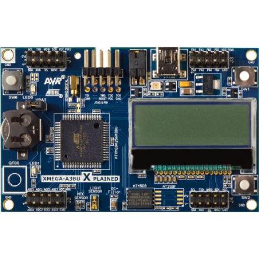 Microchip Vyhodnocovací deska, ATxmega256A3BU, AVR, MCU ATXMEGAA3BU-XPLD, Mikrokontrolér, AVR, Xplained, Vývojová deska