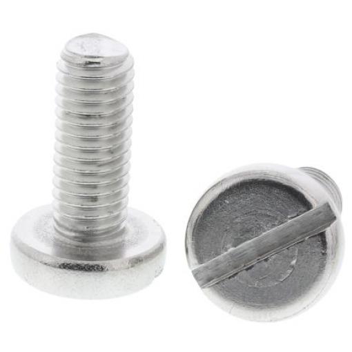 RS PRO Šroub s nízkou půlkulovou hlavou Drážka, Obyčejný, Nerezová ocel hlavice Kónická, velikost závitu: M2 20.0 mm