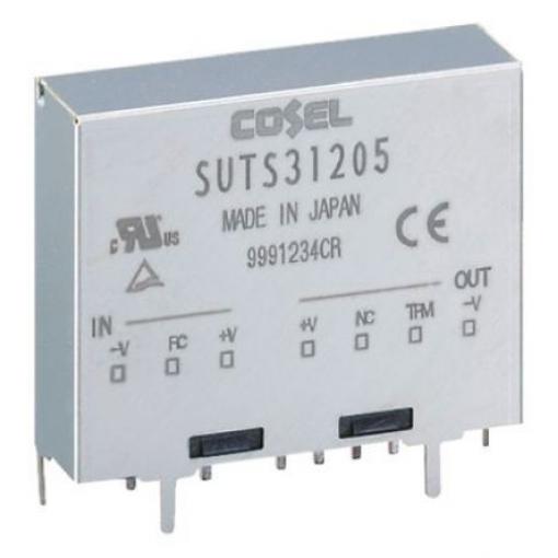 Cosel Měnič DC/DC SUTS, výstup: 12 V dc 500 V ac, Vin 48V dc 250 mA, Vin 36V 3 W -40 °C 85 °C Montáž na plošný spoj