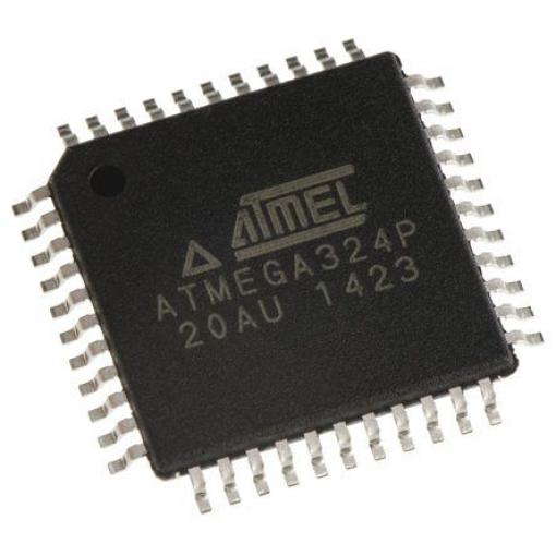 Microchip Mikrokontrolér ATMEGA324P-20AU 8 bit AVR 20 MHz 32kB Blesk 2 kB RAM, počet kolíků: 44 kolíkový, TQFP