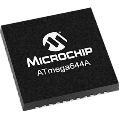 Microchip Mikrokontrolér ATMEGA644A-MU 8 bit AVR 20 MHz 64kB Blesk 4 kB RAM, počet kolíků: 44 kolíkový, VQFN