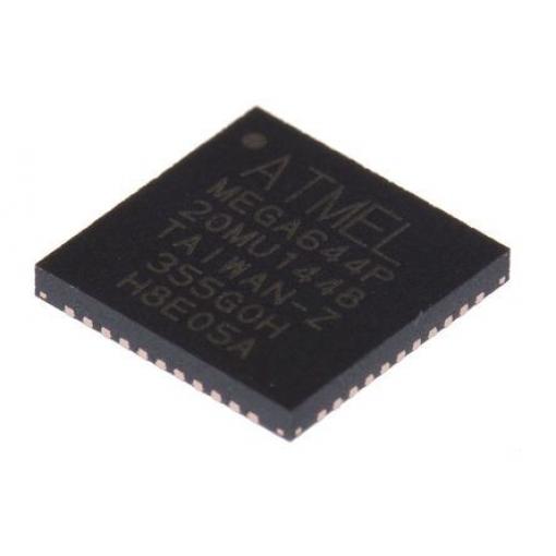 Microchip Mikrokontrolér ATMEGA644P-20MU 8 bit AVR 20 MHz 64kB Blesk 4 kB RAM, počet kolíků: 44 kolíkový, VQFN