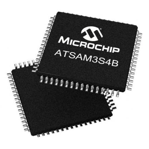 Microchip Mikrokontrolér ATSAM3S4BA-AU 32 bit ARM Cortex M3 20 MHz 256kB Blesk 48 kB RAM, počet kolíků: 64 kolíkový,