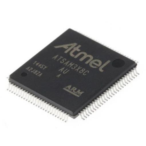 Microchip Mikrokontrolér ATSAM3X8CA-AU 32 bit ARM Cortex M3 84 MHz 512kB Blesk 96 kB RAM, počet kolíků: 100 kolíkový,