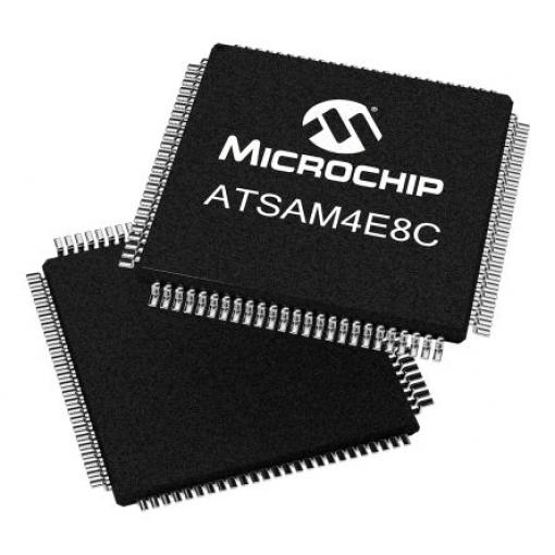 Microchip Mikrokontrolér ATSAM4E8CA-AU 32 bit ARM Cortex M4 16 MHz 512kB Blesk 128 kB RAM, počet kolíků: 100 kolíkový,