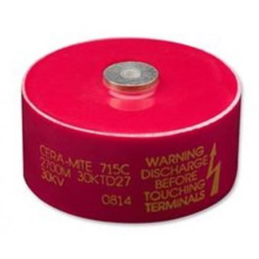Jednovrstvý keramický kondenzátor (SLCC), řada: 715C 3.3 nF -20 to 80 % 40kV dc Y5U dielektrický, Šroubová svorka, 0814