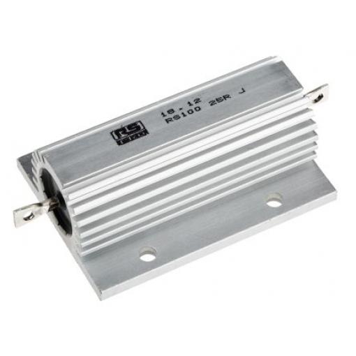 Rezistor pro montáž na rám, řada: RS100 25 Ω ±5 % 100 W, Hliník, Axiální Vinutý RS PRO