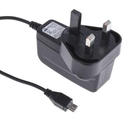RS PRO Adaptér AC/DC 5 W, výstup: 5V dc, počet výstupů: 1 Micro USB typ B Typ G 1 A Adaptér AC/DC