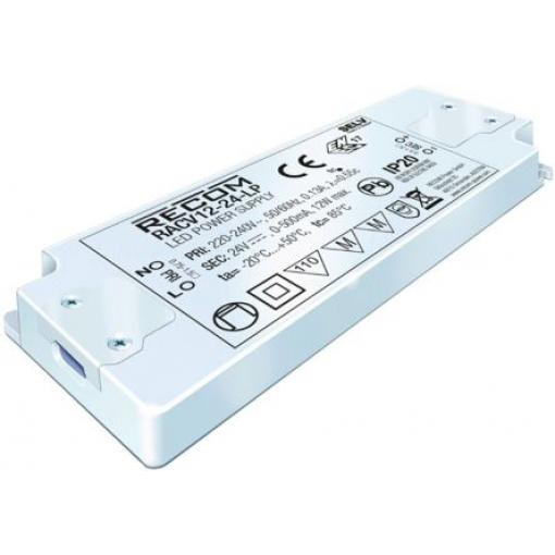 LED ovladač, řada: RACV12-LP RACV12-12-LP  12 V dc 1000 mA 12 W IP20 Recom