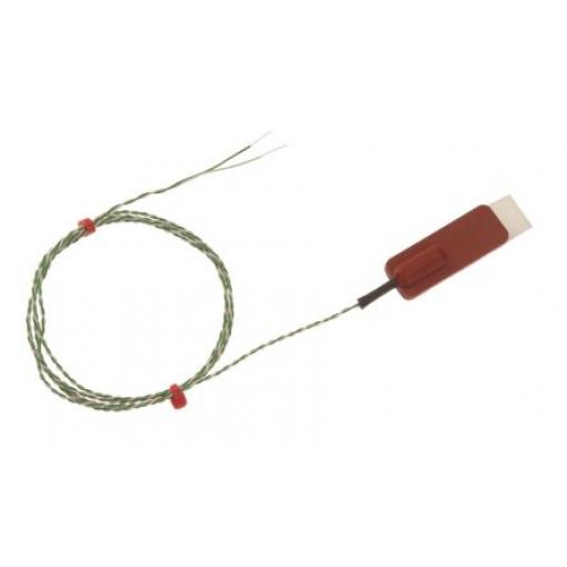 Termočlánek s gumovou záplatou 2 m kabel typ K Silikonová pryž 2 m sonda, -50 °C 40 x 13 x 5 mm na 150 °C IEC, RoHS