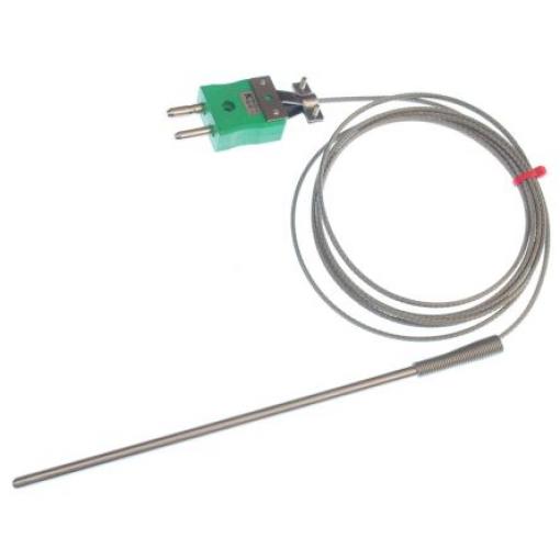 Termočlánek pro vysoké zatížení 2 m kabel typ K Nerezová ocel 150 mm sonda, 60 °C 4.5 mm na 350 °C IEC, RoHS Compliant