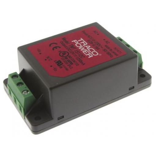 Spínaný napájecí zdroj 15W, počet výstupů: 1, výstup: 12V dc 1.25A Ano Montáž na rám TRACOPOWER