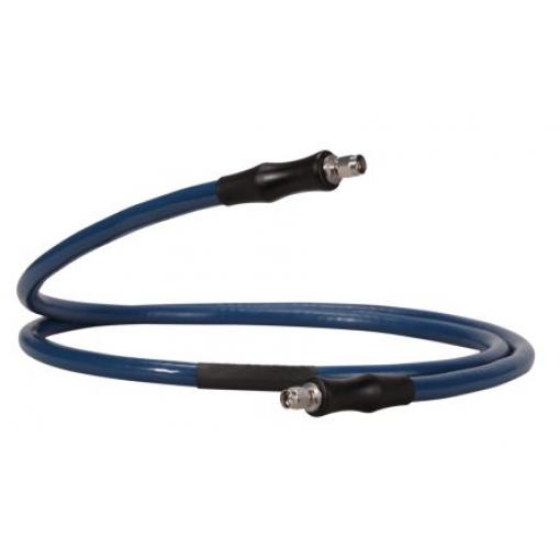 Koaxiální kabel, řada: TL-8A, Modrá Vnější Polyetylen, Termoplastický polyuretan (PUR), A: SMA Vnější, B: SMA 3 m
