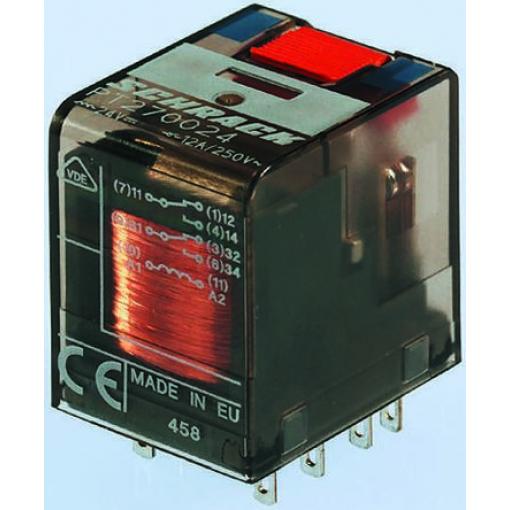TE Connectivity Výkonové relé 4PDT Montáž na plošný spoj 6 A 48 V ac PT