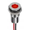 Indikátor pro montáž do panelu Zapuštěné barva Červená Olověný drát, 12 V dc RS PRO, IP67