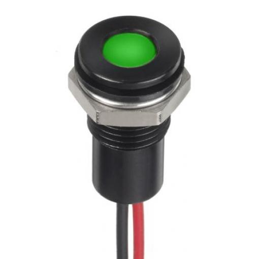 Indikátor pro montáž do panelu Zapuštěné barva Zelená Olověný drát, 1.8 V dc, 3.3 V dc RS PRO, IP67