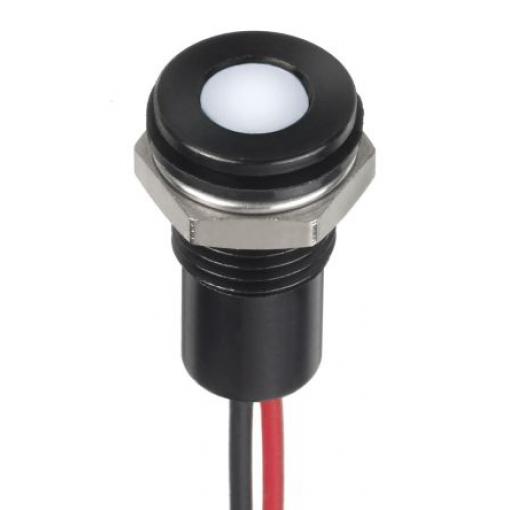 Indikátor pro montáž do panelu Zapuštěné barva Bílá Olověný drát, 1.8 V dc, 3.3 V dc RS PRO, IP67