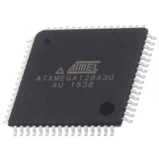 Microchip Mikrokontrolér ATXMEGA128A3U-AU 16 bit AVR 32 MHz 128kB Blesk 8 kB RAM, počet kolíků: 64 kolíkový, TQFP
