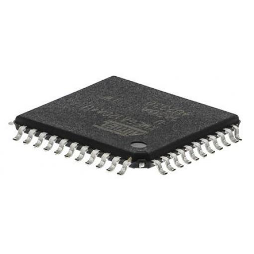 Microchip Mikrokontrolér ATXMEGA128A4U-AU 16 bit AVR 32 MHz 128kB Blesk 8 kB RAM, počet kolíků: 44 kolíkový, TQFP