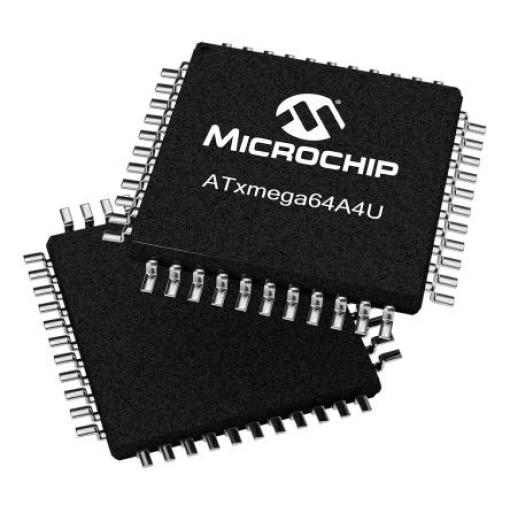 Microchip Mikrokontrolér ATXMEGA64A4U-AU 16 bit AVR 32 MHz 64kB Blesk 4 kB RAM, počet kolíků: 44 kolíkový, TQFP