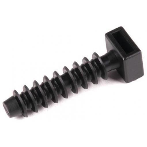 Držák vázacích pásek pro 9mm široké pásky 44mm 12 mm barva Černá samolepicí HellermannTyton