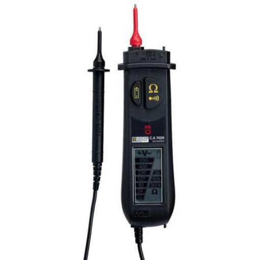 Chauvin Arnoux Indikátor napětí, typ displeje: LCD, IP54 690V ac/dc Kontrola spojitosti, Baterie CAT III
