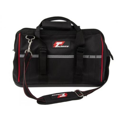 Brašna na nářadí Dvojitý zip, Polyester Pytel s tuhým dnem Ramenní popruh, délka: 415 mm 225 mm x, výška: 290 mm