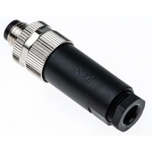 Kulatý konektor, počet kontaktů: 3, Kabel, velikost: M8 TE Connectivity, pohlaví kontaktu: Vnější, orientace těla: Rovný