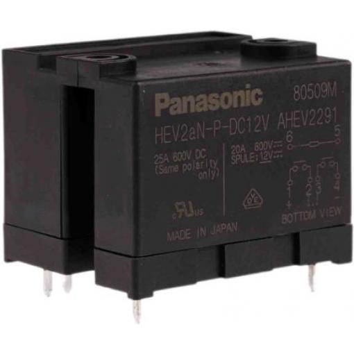 Panasonic Výkonové relé DPST Montáž na plošný spoj 20 A 12 V dc HE-V