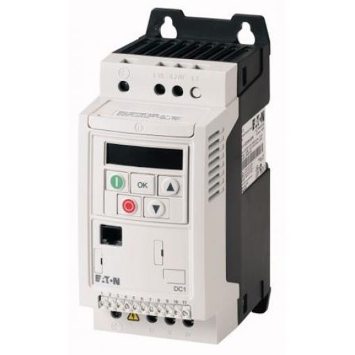 Měnič kmitočtu, řada: DC1 1.5 kW 3 16kHz 480 V IP20 Eaton 6.15 A