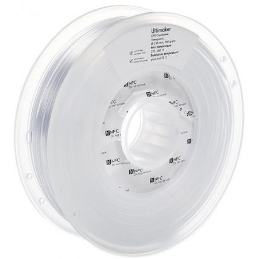 Vlákna pro 3D tiskárny, Průhledná 2.85mm 750g CPE Ultimaker