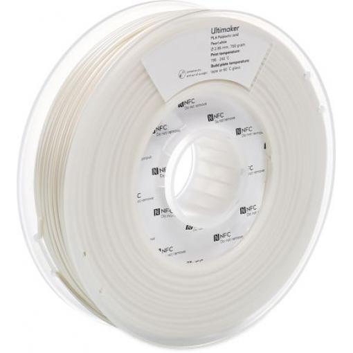 Vlákna pro 3D tiskárny, Perlové bílá 2.85 mm 750 g Polymléčná kyselina Ultimaker