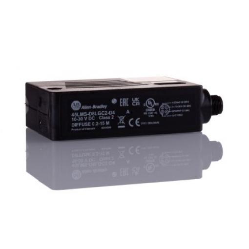 Allen Bradley Fotoelektrický snímač, řada: 45LMS LED Blok 4kolíkový, výstup: NPN/PNP Difuzní IP65